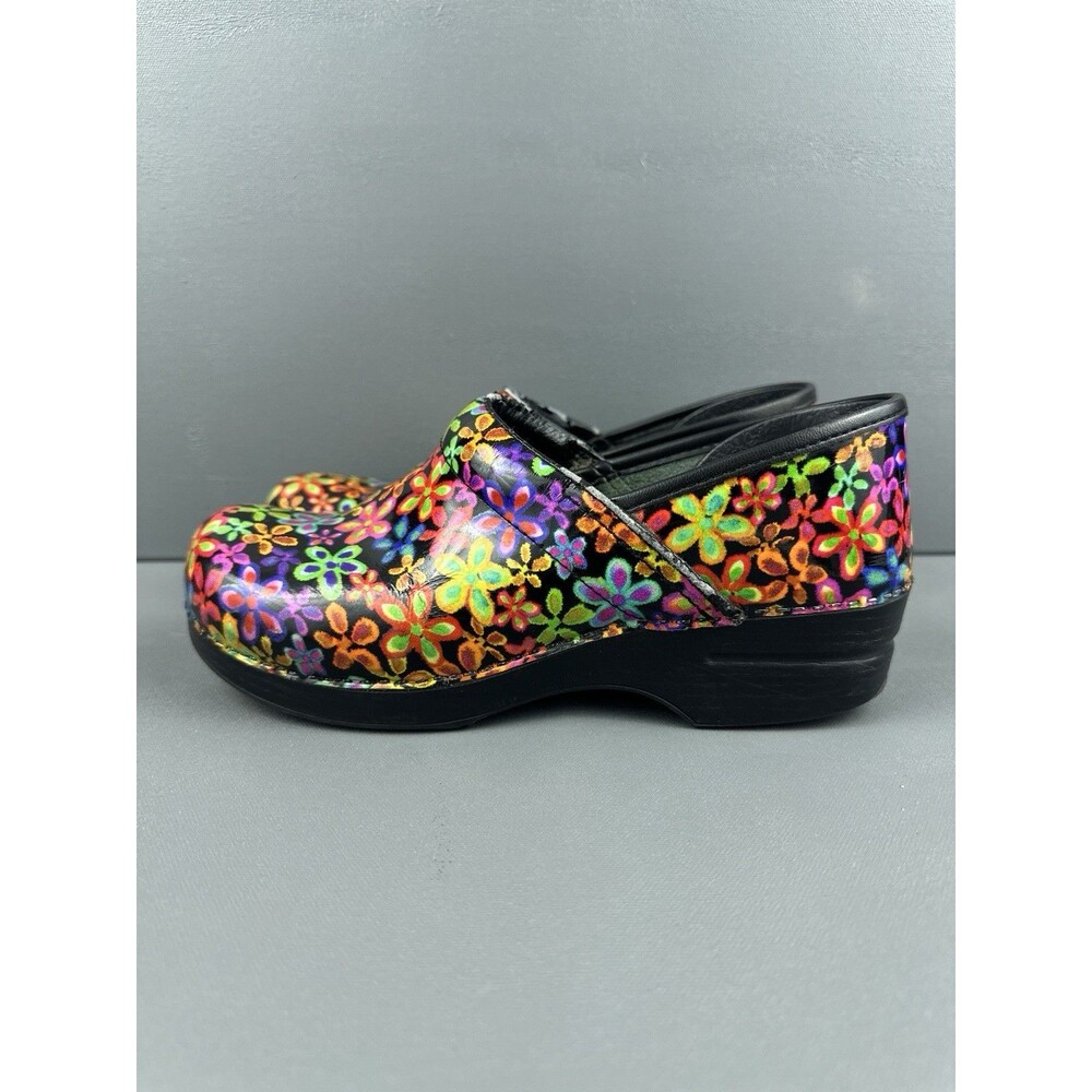 Dansko Professional Flower Power Patent Clogs Womens Size EU 40 US 9.5-10